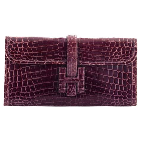 hermes black crocodile clutch|hermes clutch sizes.